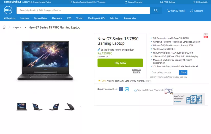 DELL (India) screenshot 1